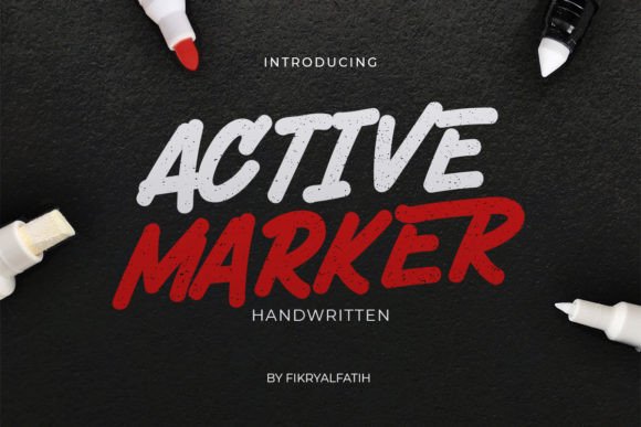 Active Marker Font for Chalkboard-Style Campaign Graphics