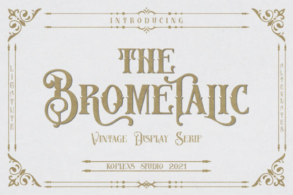 Brometalic Display Font for Elegant Handmade Designs