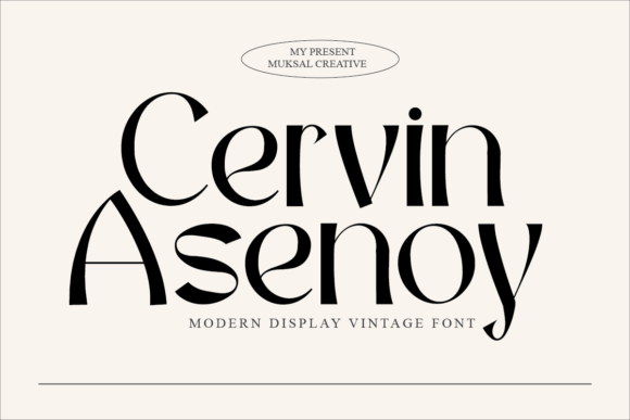 Cervin Asenoy: A Stylish Display Font for Small Business Branding