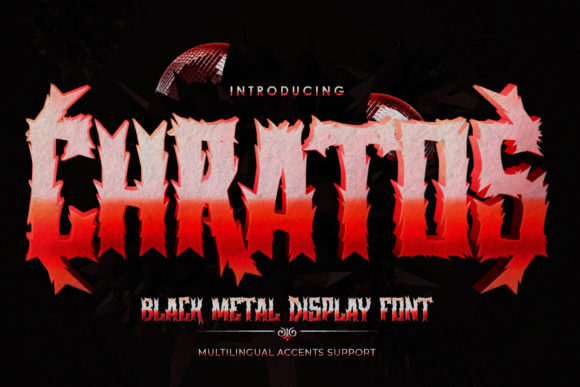 Chratos: A Handmade Black Metal Display Font for Bold Creative Projects