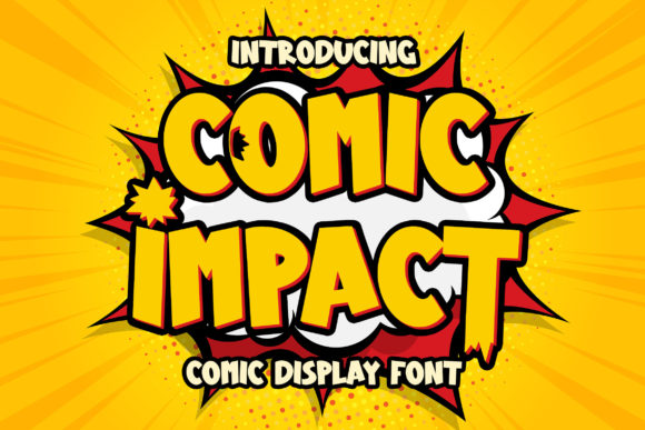 Comic Impact Font for Bold, Retro Business Branding