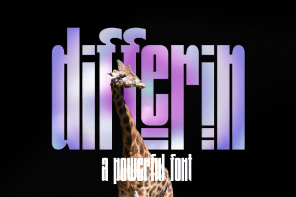 Differin Font: Tall, Geometric Display Fonts for Bold Handmade Design