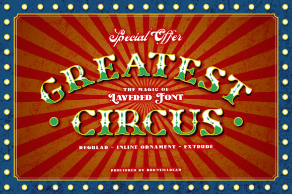 Greatest Circus Display Font for Retro Branding