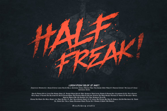 Half Freak Display Font for Bold Handmade Branding