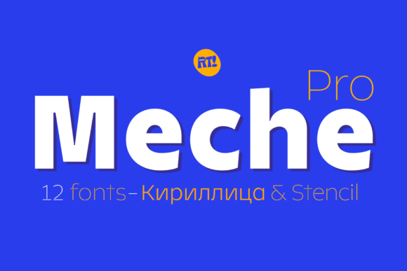 Meche Pro: A Geometric Display Font for Modern Brand Identity