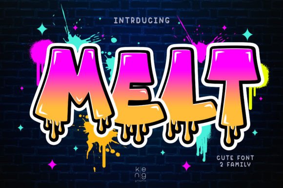Melt: A Bold Display Font That Melts Into Your Designs