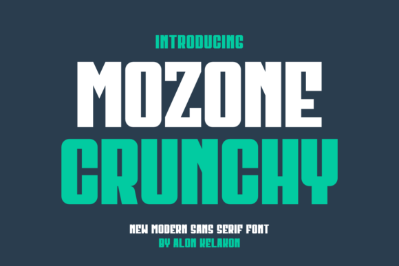 Mozone Crunchy: A Cool Modern Display Font for Scroll-Stopping Content