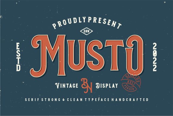 Musto: A Bold Vintage Display Font for Editorial Identity