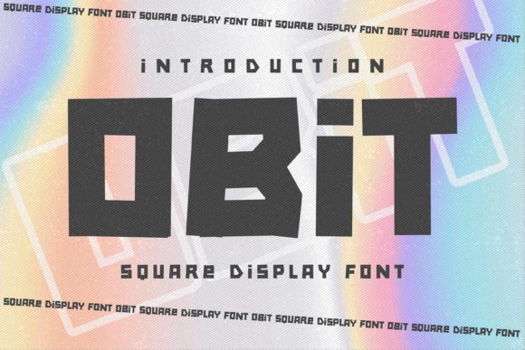 Obit Font: A Bold Robotic Display Typeface for Makers