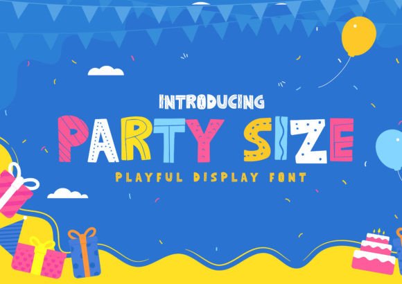 Party Size Font: Whimsical Display Fonts for Small Business Branding