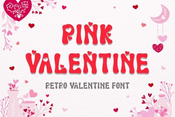 Pink Valentine Font for Love-Themed Design Projects