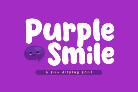 Purple Smile Display Font for Playful Digital Design