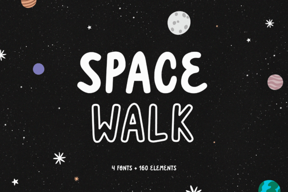 Space Walk: A Playful Hand-Lettered Display Font for Editorial Charm