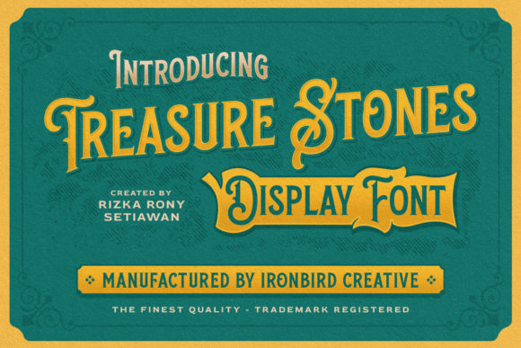 Treasure Stones Font for Bold, Victorian-Inspired Branding