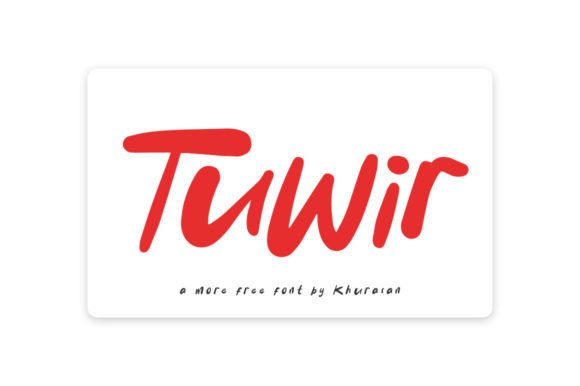 Tuwir Font: A Modern Fancy Display Typeface for Crafters